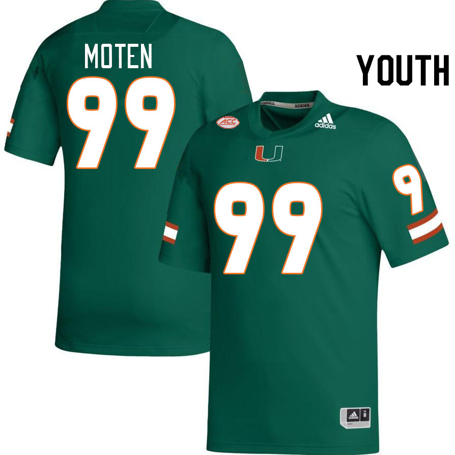 Youth #99 Ahmad Moten Miami Hurricanes College Football Jerseys Stitched-Green